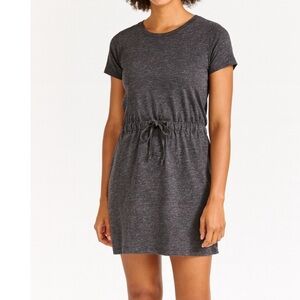 Tentree Charcoal Gray Casual Drawstring Dress large